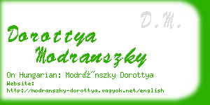 dorottya modranszky business card
